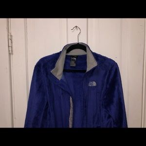 North face jacket fuzzy fleece full zip